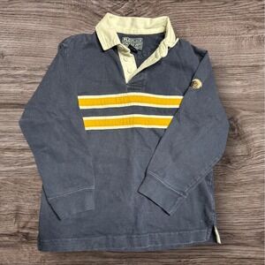 Vintage Rugby‎ Polo Shirt Boy Blue Yellow Youth Preppy Size Small